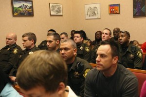 InqMetro Cops Fill Courtroom LV Sun 2-10-12